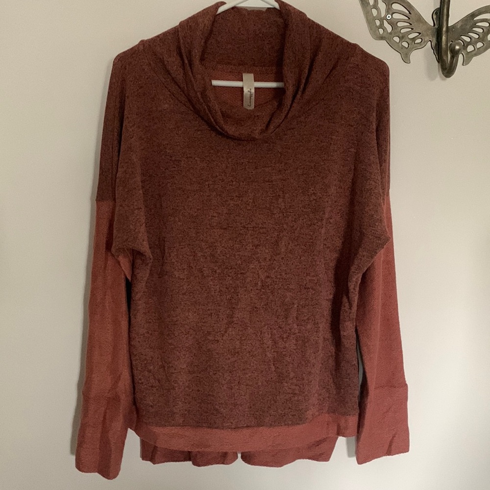 Loveappella cowl neck sweater